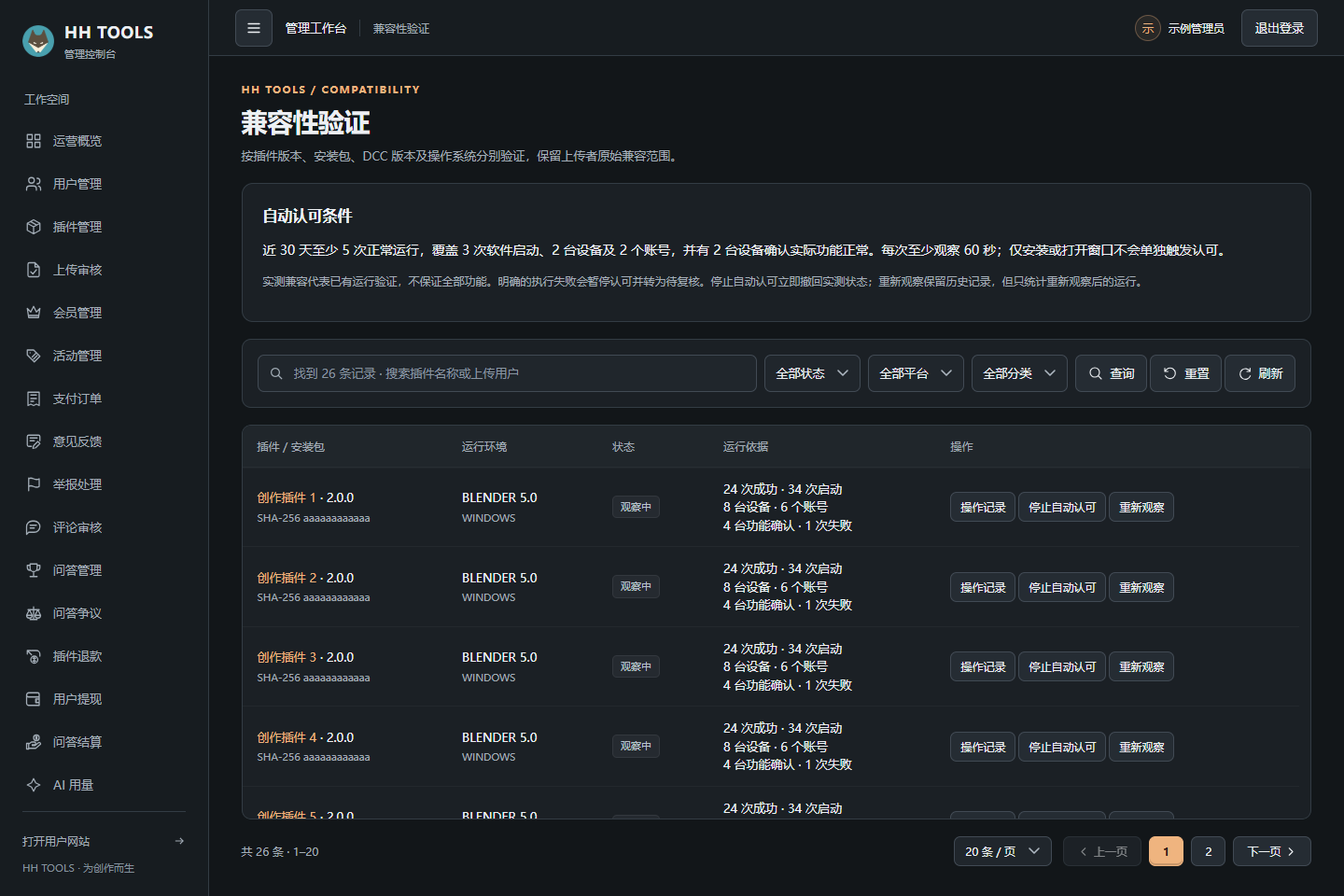 兼容性验证记录与运行证据